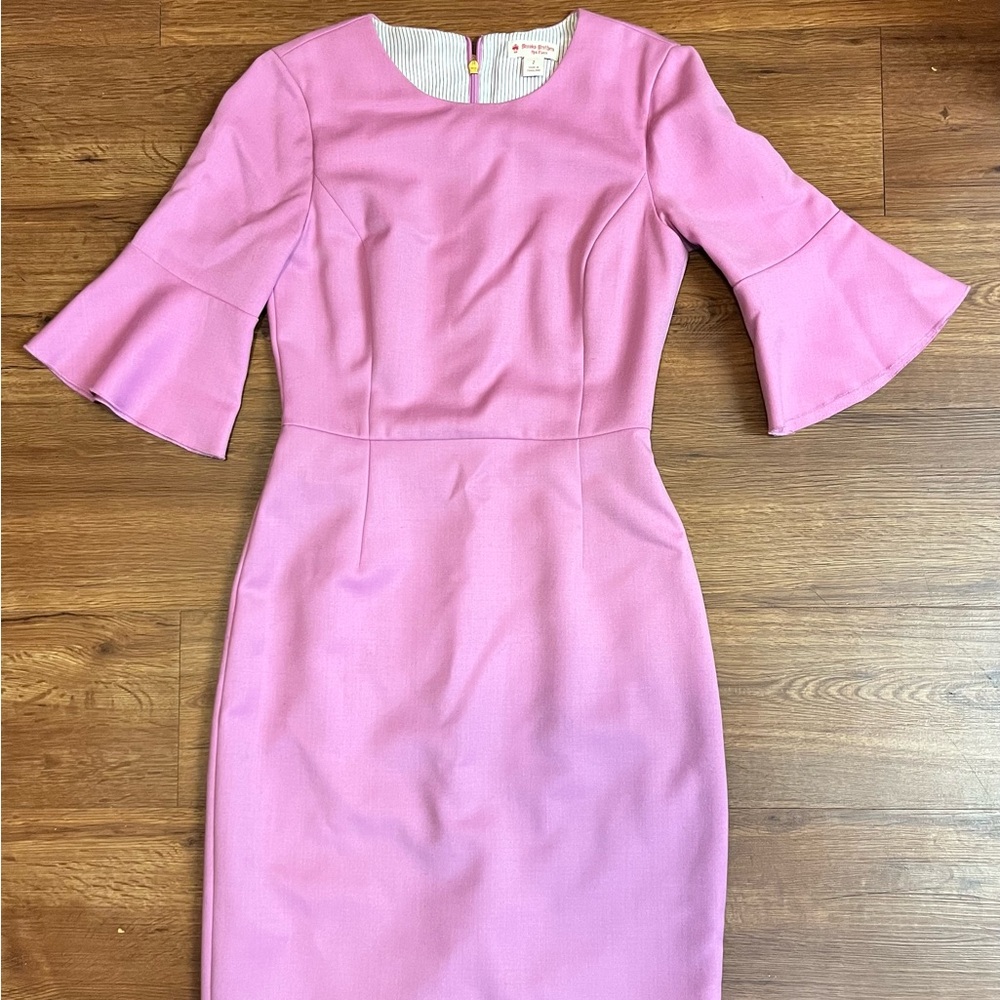 Gorgeous Brooks Brothers Pink Bell Sleeve Dress